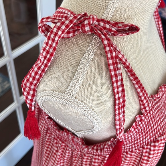 Old Navy red/white checkered sundress, size L - Picture 5 of 8